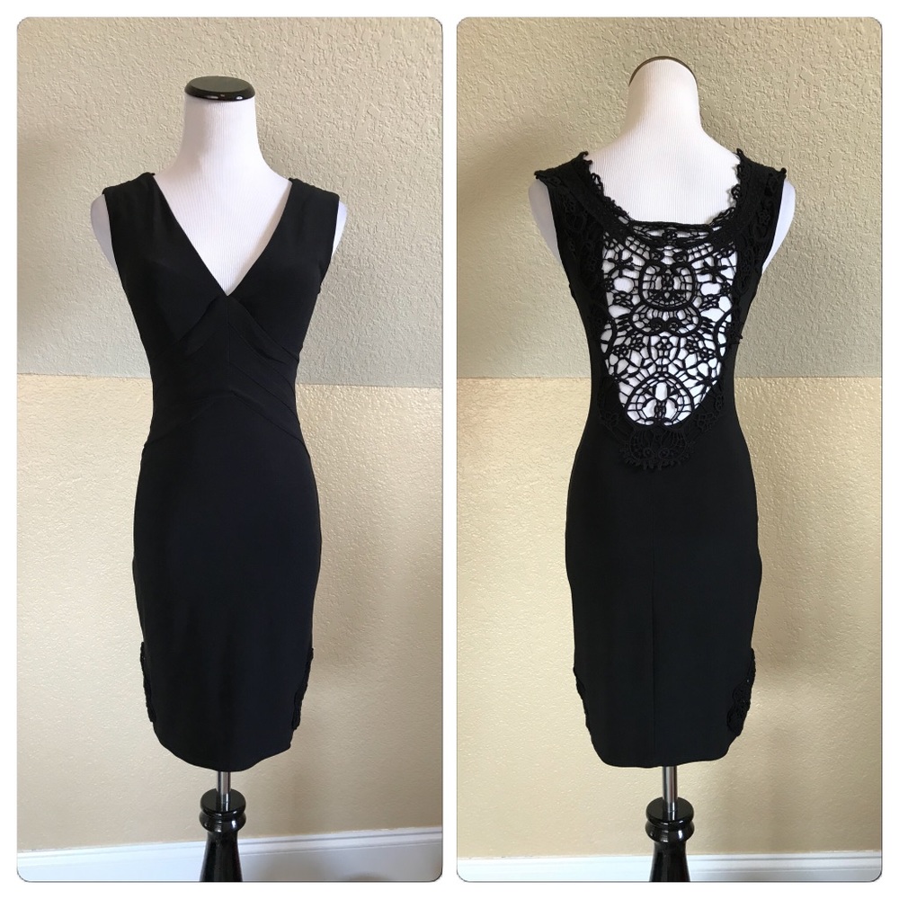B. Darlin, Stunning Black Dress with Crochet Back!